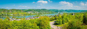 Panorama of Rhens on the Middle Rhine, Unesco World Heritage Upper Middle Rhine Valley, Panorama of Rhens on the Middle Rhine, Unesco World Heritage Upper Middle Rhine Valley,